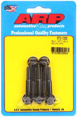 ARP 670-1005 Metric Thread Bolt Kit M6 x 1.00 x 40 12pt black oxide bolts Photo-0