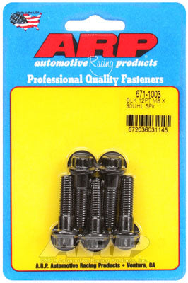 ARP 671-1003 Metric Thread Bolt Kit M8 x 1.25 x 30mm 12pt black oxide bolts Photo-0