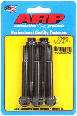 ARP 671-1011 Metric Thread Bolt Kit M8 x 1.25 x 70mm 12pt black oxide bolts Photo-0
