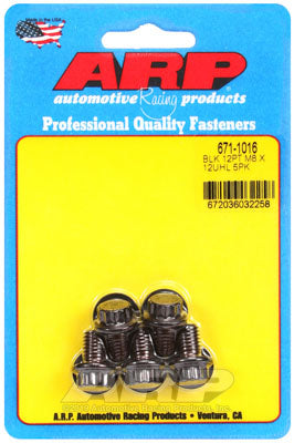 ARP 671-1016 Metric Thread Bolt Kit M8 x 1.25 x 12mm 12pt black oxide bolts Photo-0