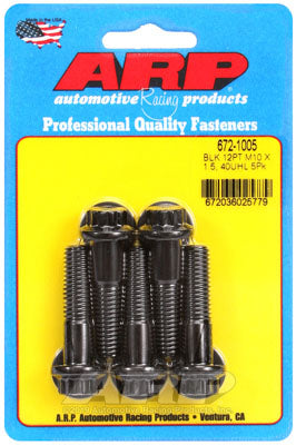 ARP 672-1005 Metric Thread Bolt Kit M10 x 1.50 x 40 12pt black oxide bolts Photo-0