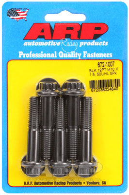 ARP 672-1007 Metric Thread Bolt Kit M10 x 1.50 x 50 12pt black oxide bolts Photo-0