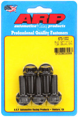 ARP 673-1002 Metric Thread Bolt Kit M10 x 1.25 x 25 12pt black oxide bolts Photo-0