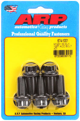 ARP 674-1001 Metric Thread Bolt Kit M12 x 1.50 x 25 12pt black oxide bolts Photo-0
