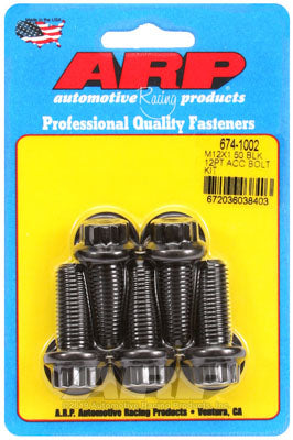 ARP 674-1002 Metric Thread Bolt Kit M12 x 1.50 x 30 12pt black oxide bolts Photo-0