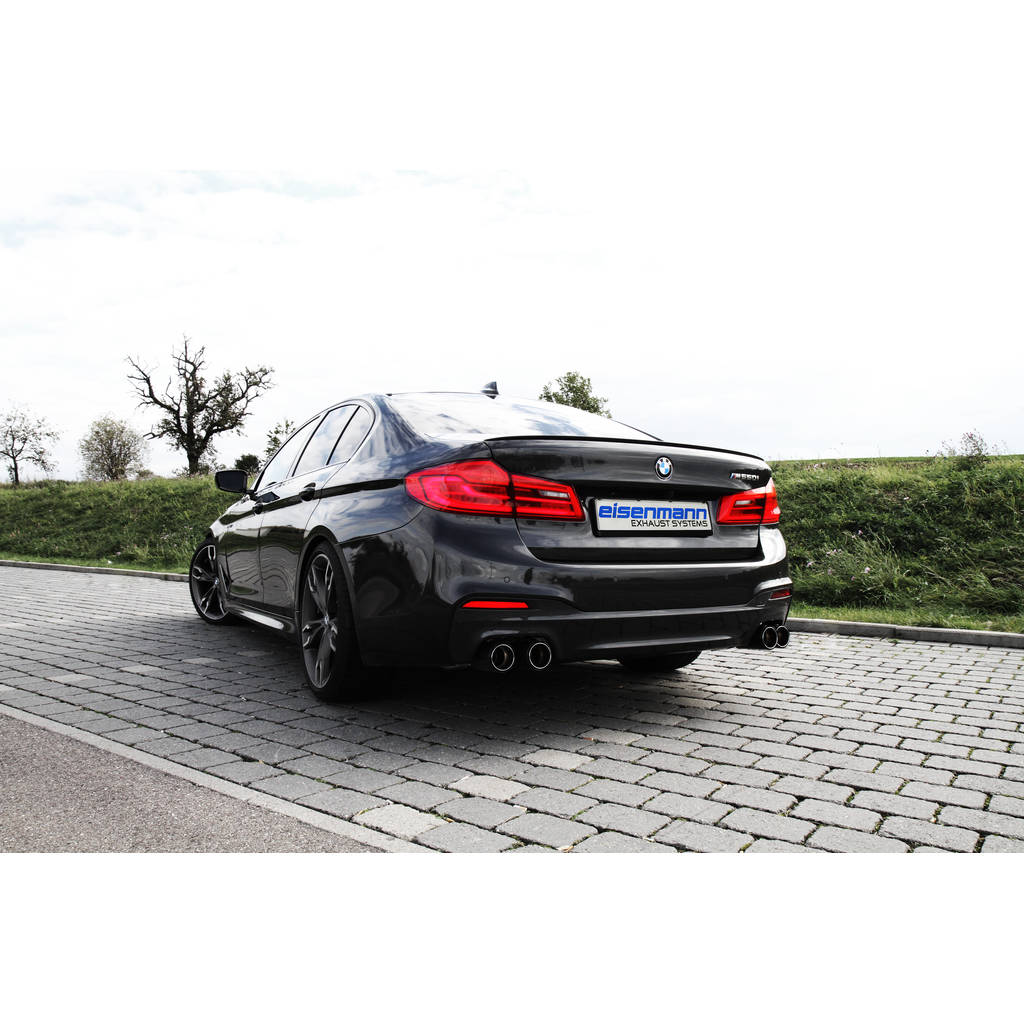 EISENMANN B5459.00904.12 Rear Muffler Sport 4 x 90 mm Aluminum Black Anodized for BMW 5 (G30) M550i xDrive Sedan Photo-1