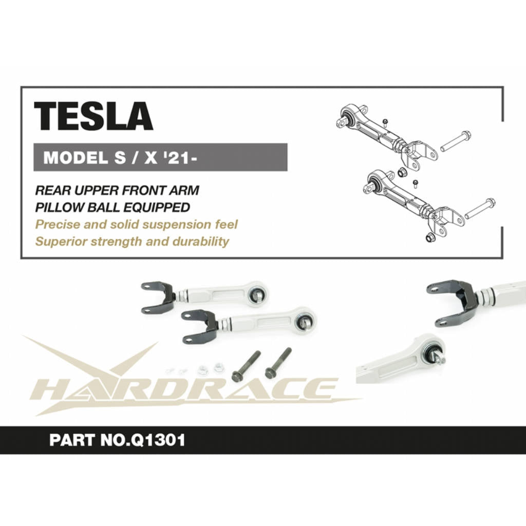 HARDRACE Q1301 Rear Upper Front Arm for TESLA Model S / Model X 2021- Photo-1