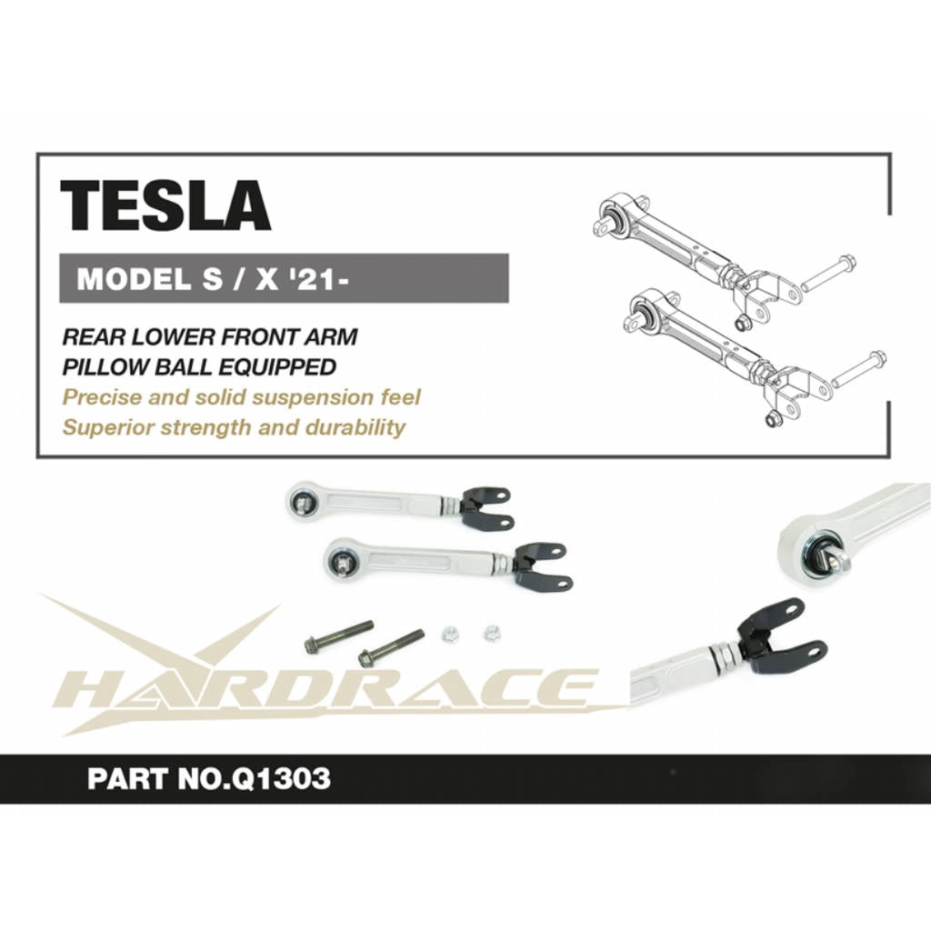 HARDRACE Q1303 Rear Lower Front Arm for TESLA Model S / Model X 2021- Photo-1