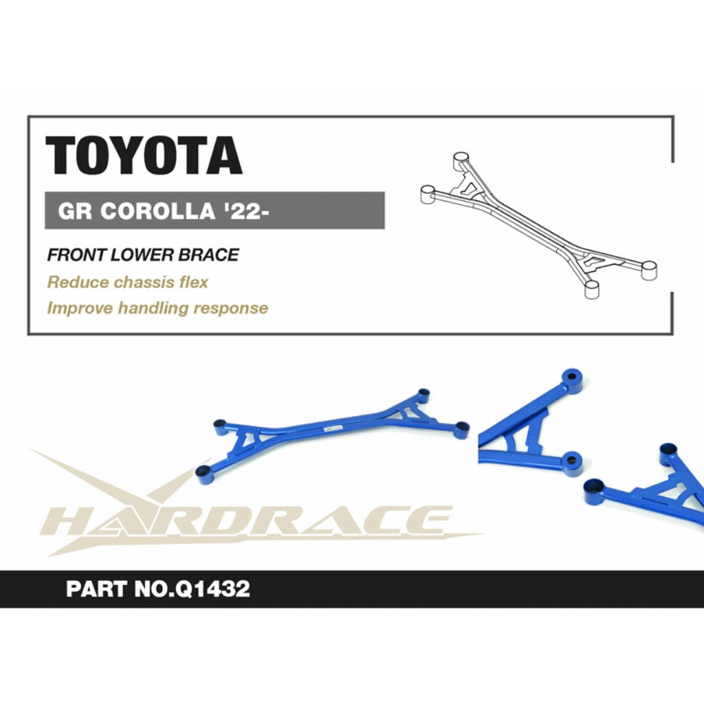 HARDRACE Q1432 Front Lower Brace for TOYOTA GR Corolla 2022- Photo-1
