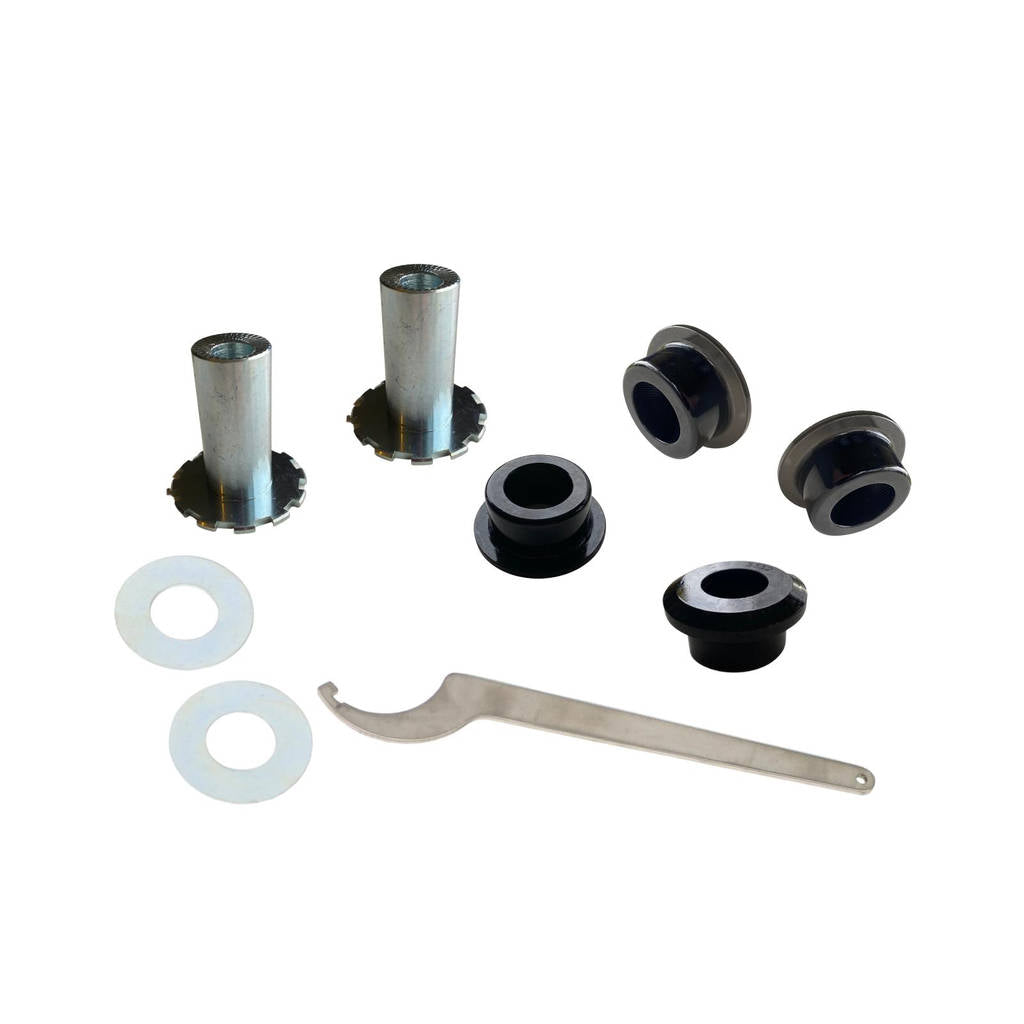 WHITELINE KCA539 Front Lower Inner Front Bushings Offset Kit for Audi/VW MQB Fwd/Awd Photo-0
