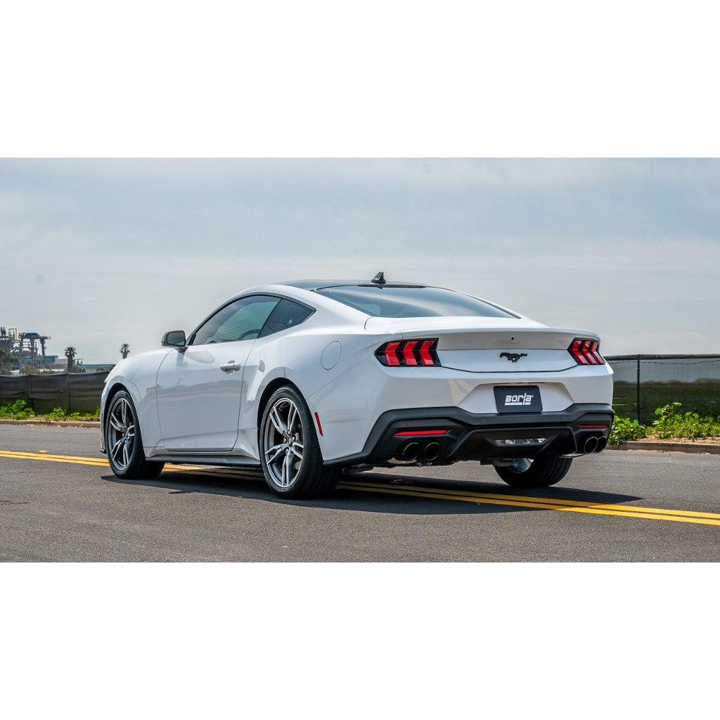 BORLA 140982BC Cat-Back Exhaust System 2.50" ATAK (4" Black Chrome Tips) for FORD Mustang 2.3L EcoBoost 2024 Photo-2