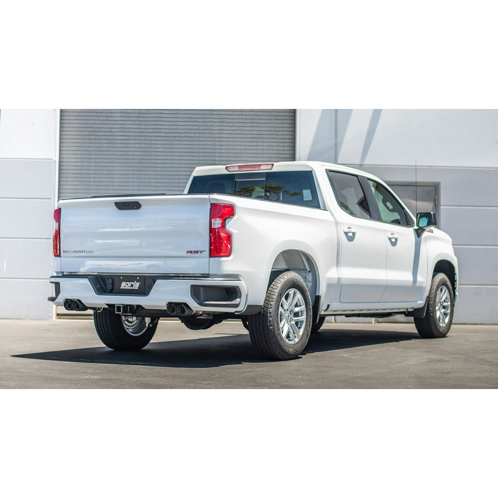 BORLA 140994CFBA Cat-Back Exhaust System 2.75" S-Type (3.5" Carbon Fiber Tips) for CHEVROLET Silverado 1500 2024 / GMC Sierra 1500 2024 Photo-1