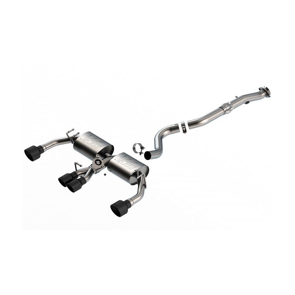BORLA 140942CB Cat-Back Exhaust System 3", 2.25" ATAK (3.5", 4.5" Black Coated Stainless Steel Tips) for TOYOTA Corolla GR 1.6L 2023-2024 Photo-0