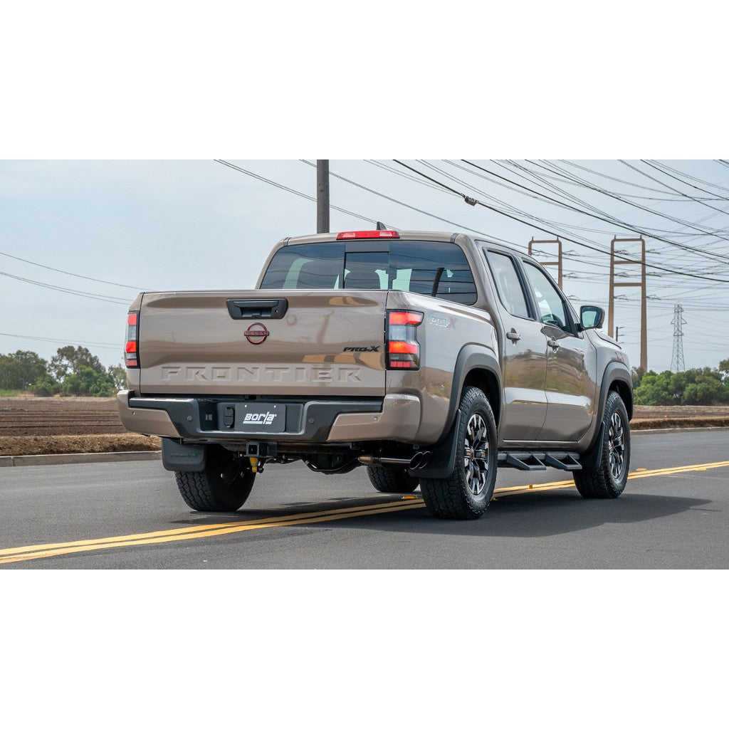 BORLA 140984BC Cat-Back Exhaust System 2.25" S-Type (4" Black Chrome Tips) for NISSAN Frontier 3.8L 2022-2024 Photo-1