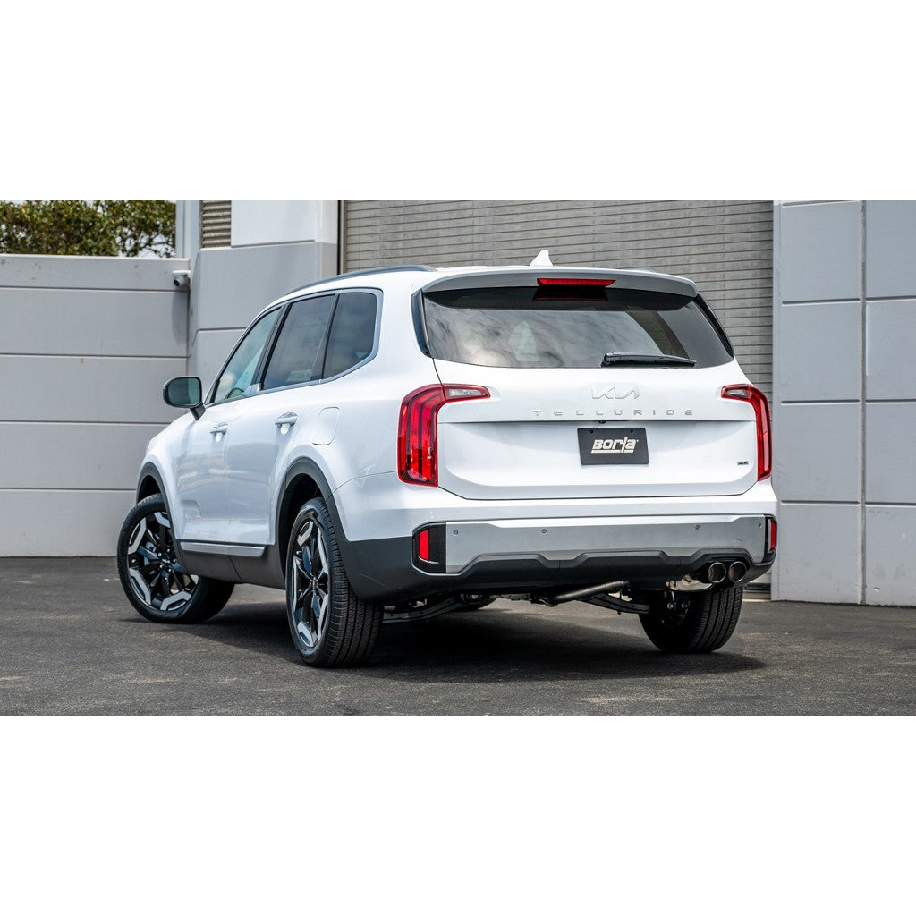 BORLA 11980BC Axle-Back Exhaust System 2.5", S-Type (3.5" RD X 6.0" Black Chrome Tips) for HYUNDAI Palisade 2020-2022 / KIA Telluride 3.8L V6 2023 Photo-1