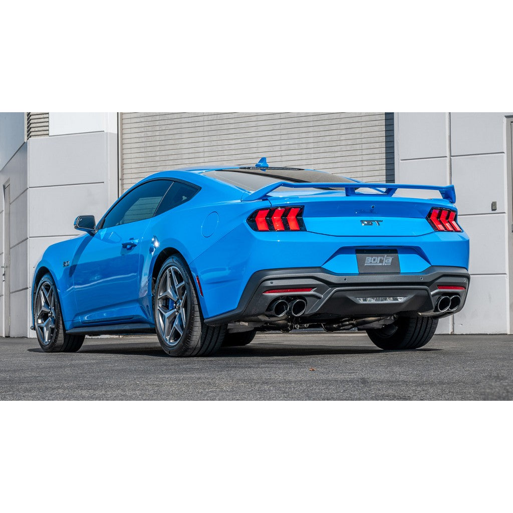 BORLA 11985BC Axle-Back Exhaust System 2.5", S-Type (4" RD X 9.50" And 4" RD X 9.00" Black Chrome Tips), Active Exhaust for FORD Mustang GT 5.0L V8 2024 Photo-1