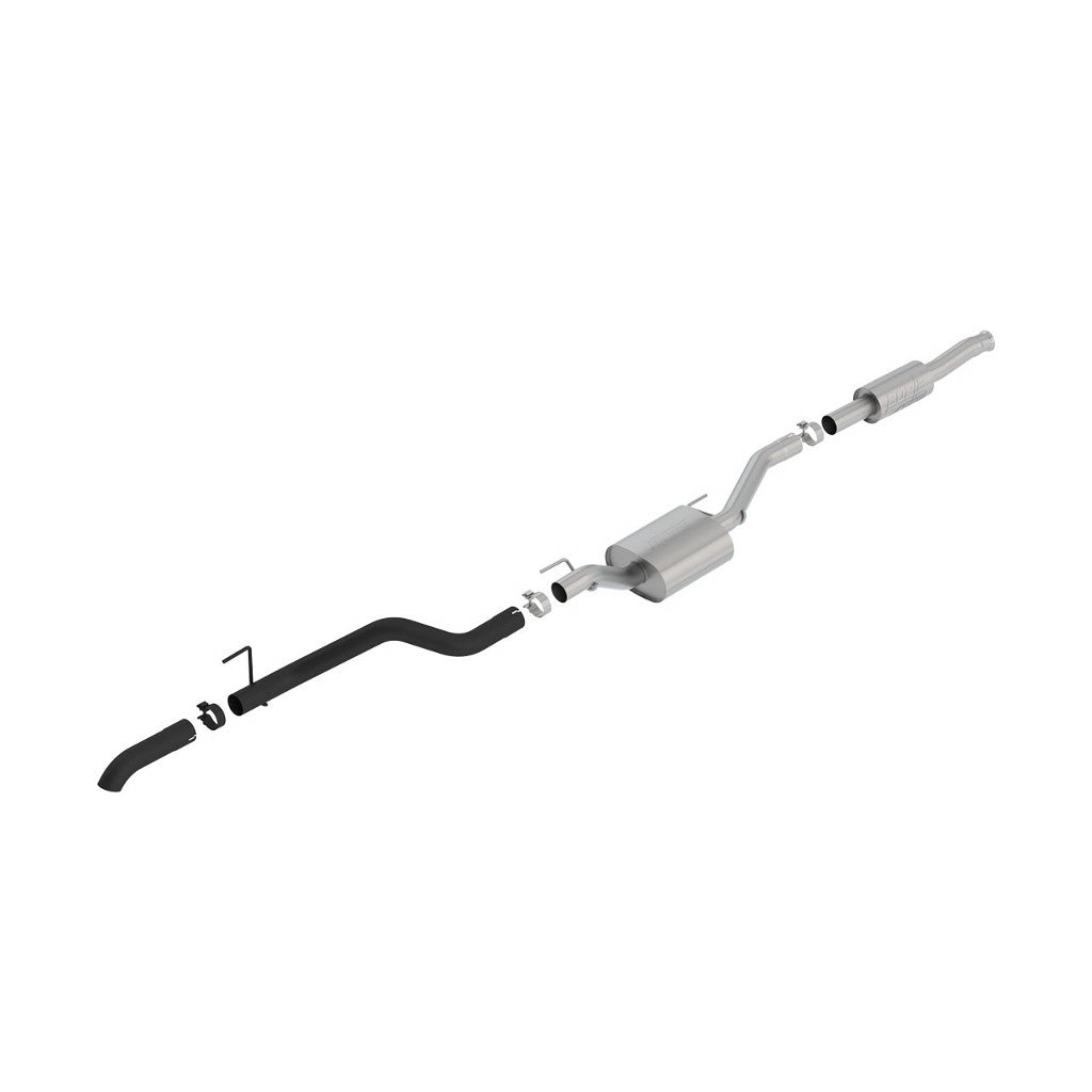 BORLA 140810CB Cat-Back Exhaust System 2.75", ATAK (2.75" Turndown Black Coated Tips) for JEEP Gladiator (JT) 3.6L V6 2020-2023 Photo-0
