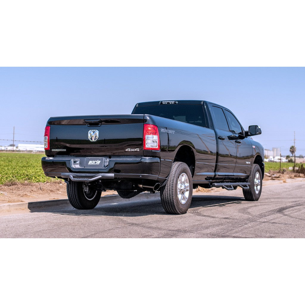 BORLA 140851BC Cat-Back Exhaust System 3.5", S-Type (5" RD X 13.5" Black Chrome Tips) for DODGE RAM 2500 / 3500 6.4L V8 2019-2024 Photo-1