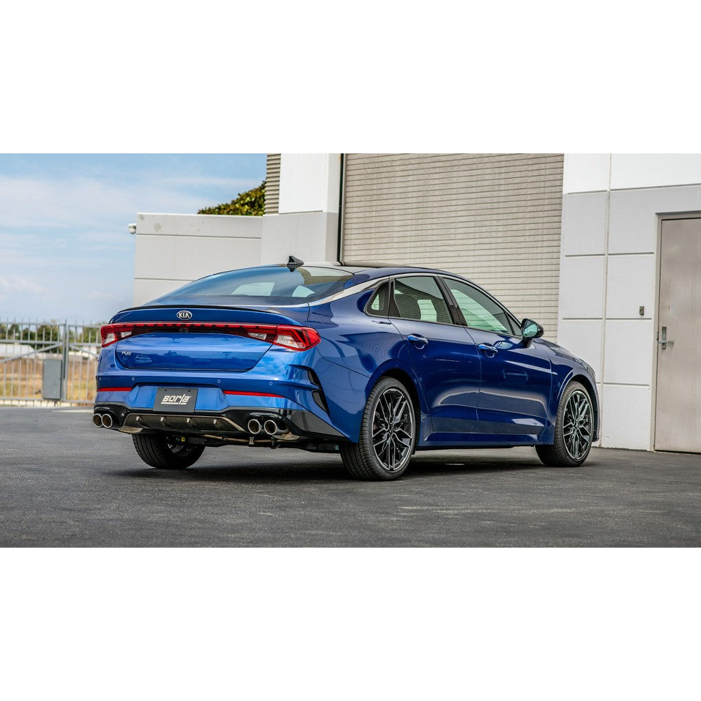 BORLA 140891 Cat-Back Exhaust System 2.00", 2.75", S-Type (3.5" RD X 6.0" Tips) for KIA K5 GT 2021-2024 2.5L i4 Photo-1