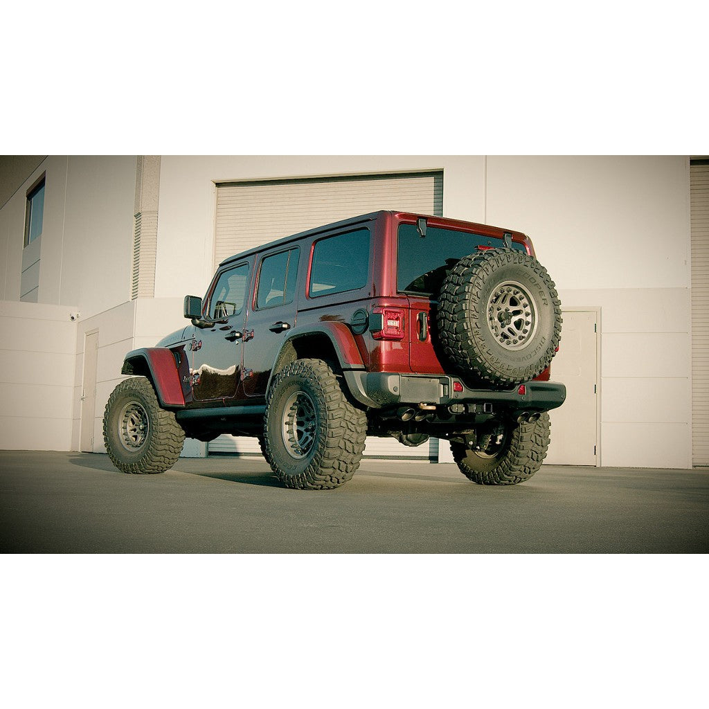 BORLA 140893CB Cat-Back Exhaust System 3.00", ATAK (4.0 RD X 4.75" And 4.0 RD X 6.0" Coated Black Tips) for JEEP Wrangler Rubicon 392 6.4L V8 2021-2023 Photo-1