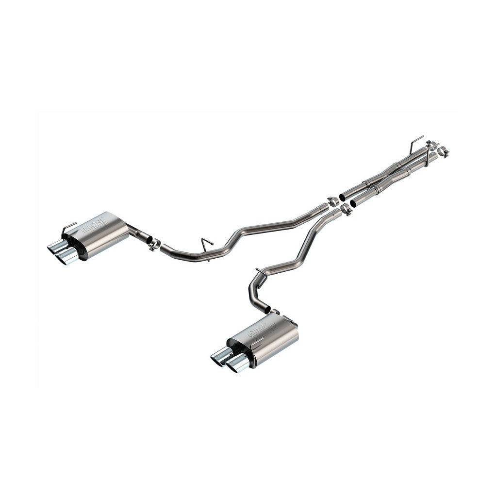 BORLA 140894 Cat-Back Exhaust System 2.25", ATAK (4" RD X 8.0" And 4" RD X 7.25" Tips) for FORD Explorer PHEV 3.0L V6 2019-2024 Photo-0