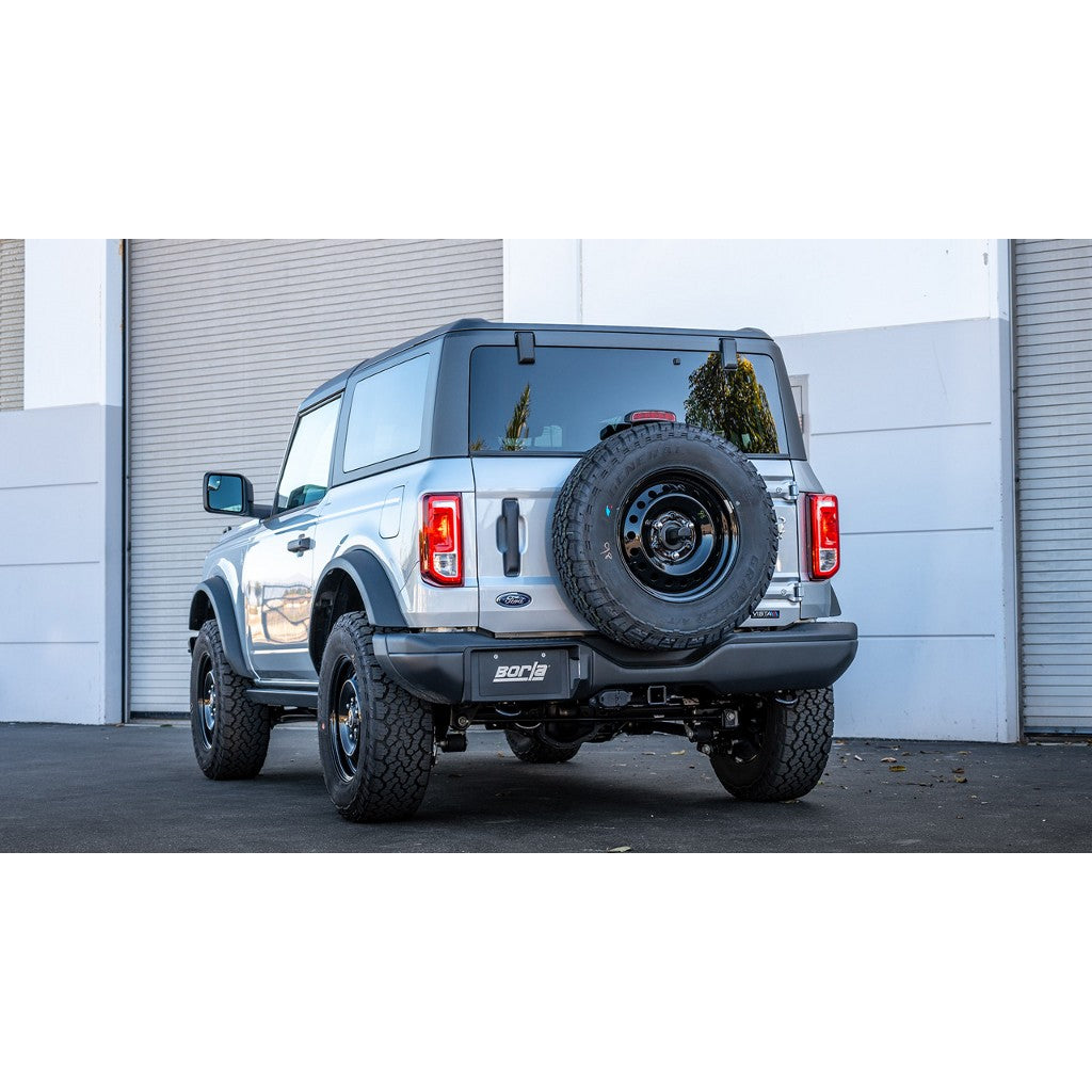 BORLA 140902 Cat-Back Exhaust System 2.75", S-Type (2.75" Turn Down Tips) for FORD Bronco 2.7L V6 2021-2023 Photo-1