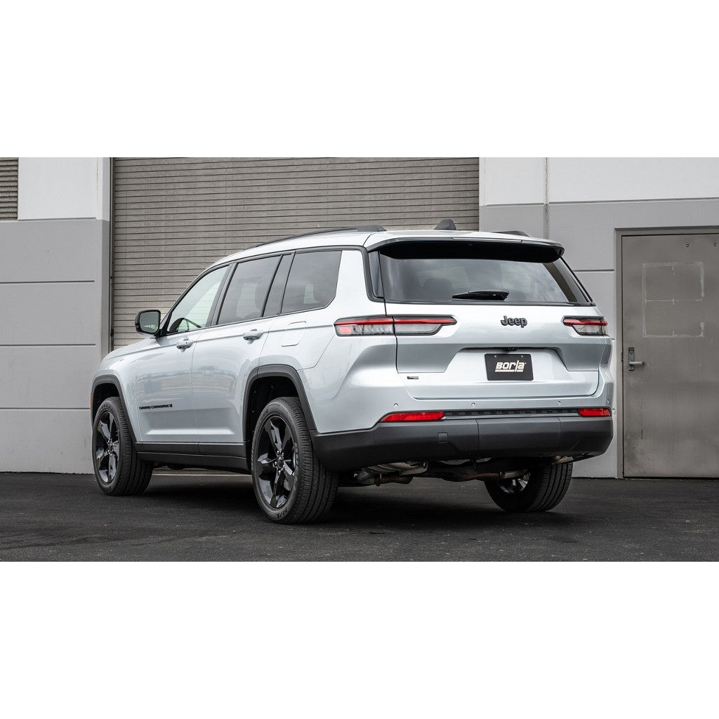 BORLA 140906 Cat-Back Exhaust System 2.5", 2.25", S-Type (2.25" Turndown Tips) for JEEP Grand Cherokee L 3.6L V6 2021-2023 Photo-1