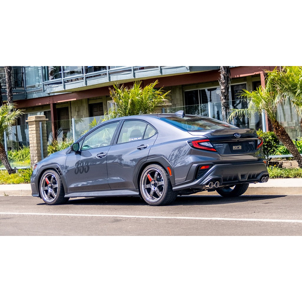 BORLA 140907 Cat-Back Exhaust System 3", 2.25", S-Type (3.5" Polished Tips) for SUBARU WRX 2.4L Turbo 2022-2023 Photo-1