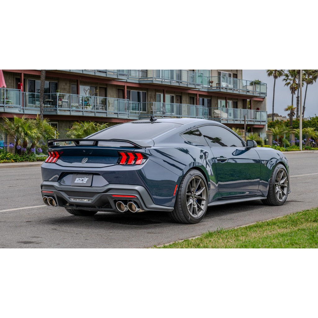 BORLA 140965 Cat-Back Exhaust System 3", ATAK (5" RD X 6.50" Tips), Active Exhaust for FORD Mustang Dark Horse 5.0L V8 2024 Photo-1