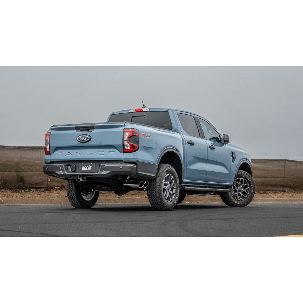 BORLA 140975 Cat-Back Exhaust System 2.25", 2.75", S-Type (4.0" RD x 12.00" Bright Chrome Tips) for FORD Ranger XL / XLT / Lariat 2.3L 2024 Photo-1