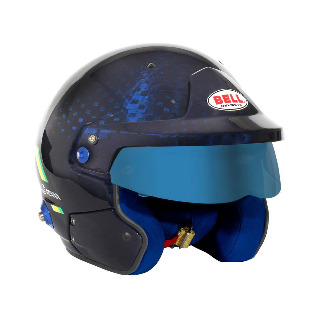BELL 1245261 Open-Face Helmet MAG-10 Carbon Ayrton Senna HANS, FIA 8859-2024 / SA2020, Size 54 (6 3/4) Photo-6