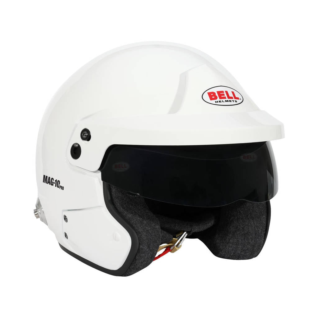 BELL 1346111 Open-Face Helmet MAG-10 HANS, White, FIA 8859-2024 / SA2020, Size 54 (6 3/4) Photo-3