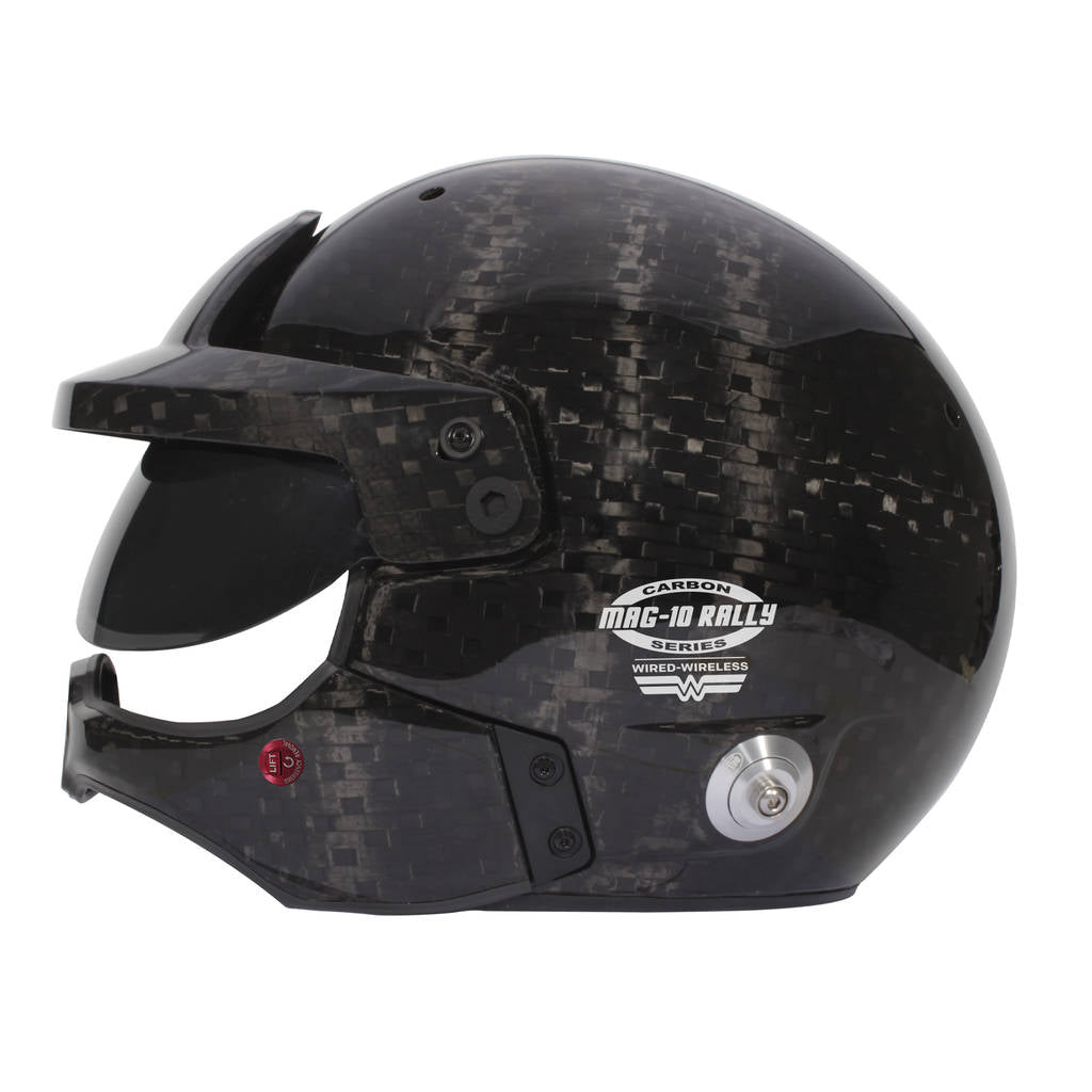 BELL 1245292 Open-Face Helmet MAG-10 Rally WW Carbon HANS, FIA 8859-2024 / SA2020, Size 61+ (7 5/8+) Photo-1