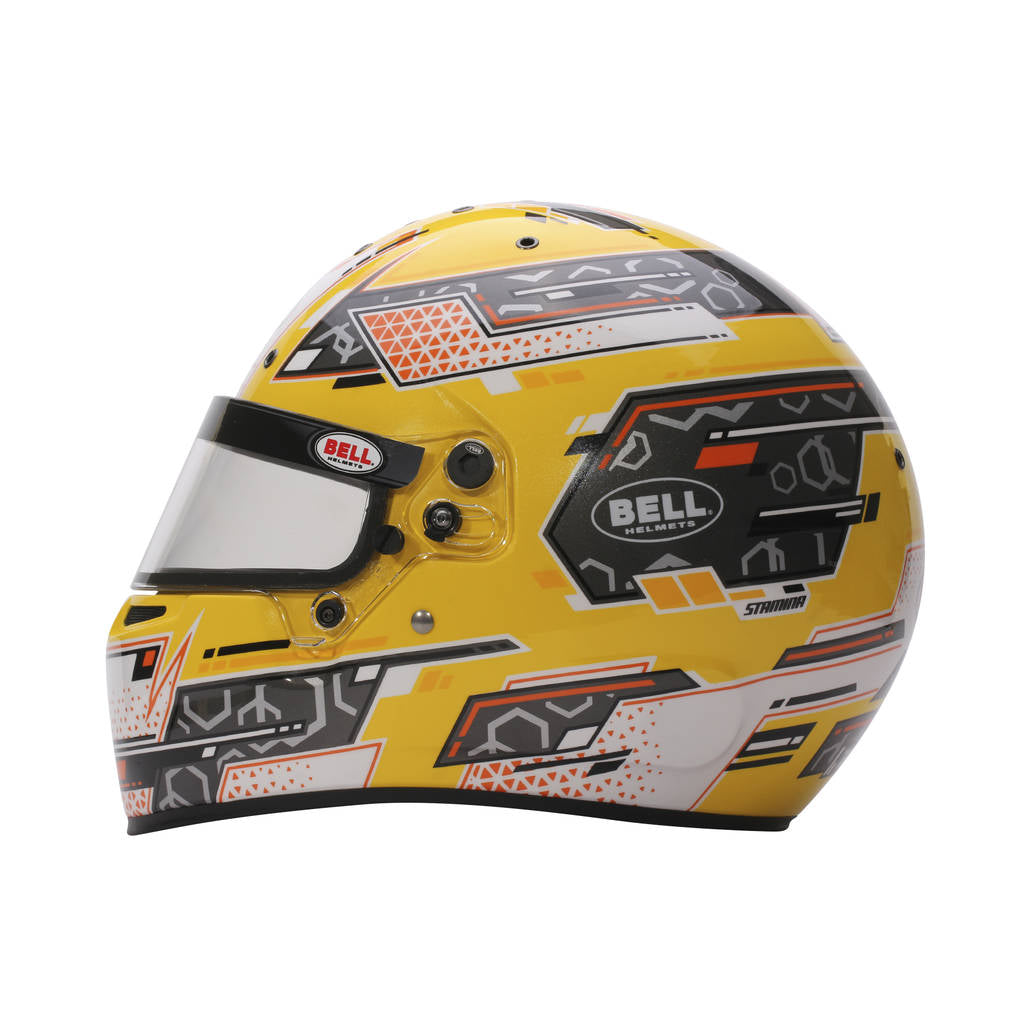 BELL 1310C03 Karting Helmet RS7-K Stamina, Anthracite / Yellow, FIA 8878-2024 / K2020, Size L (60-61) Photo-5