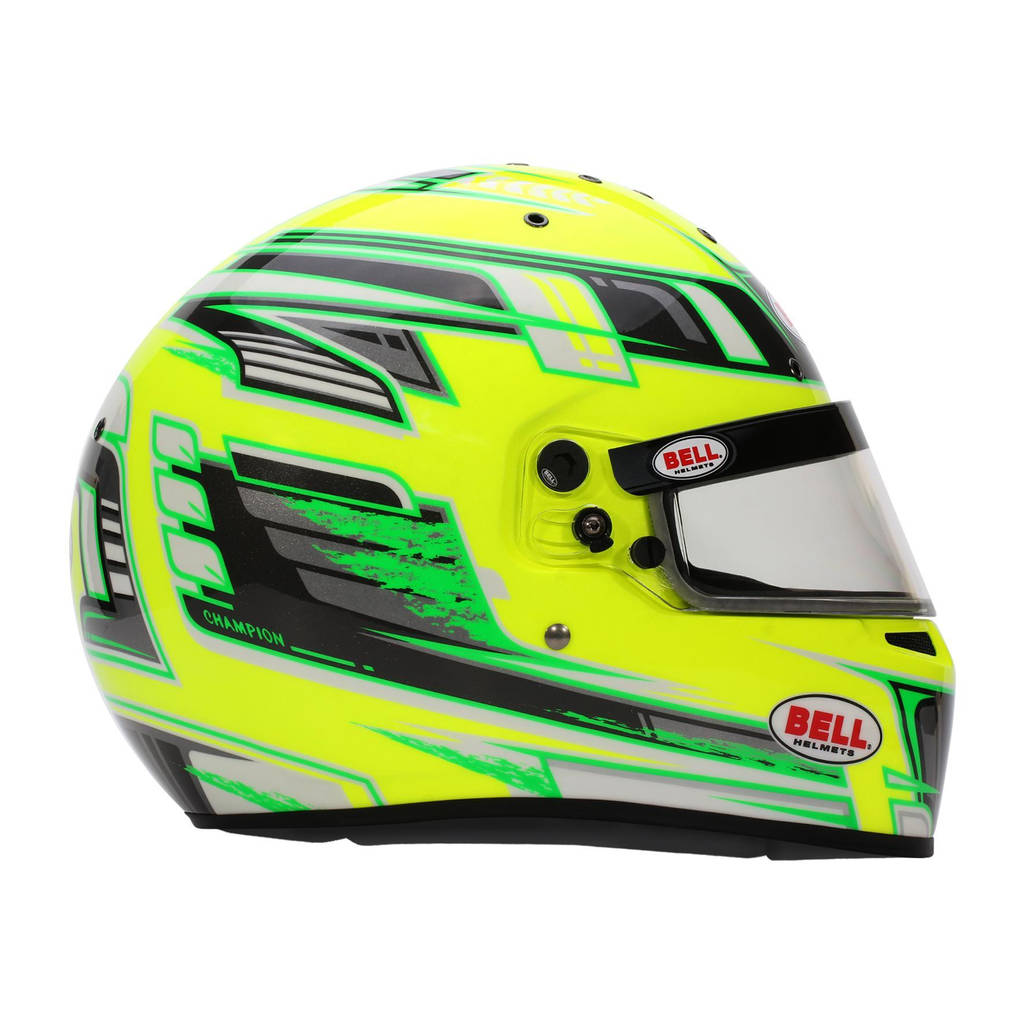 BELL 1311206 Karting Helmet KC7-CMR Champion, Anthracite / Yellow, CMR2016, Size 59 (7 3/8) Photo-15