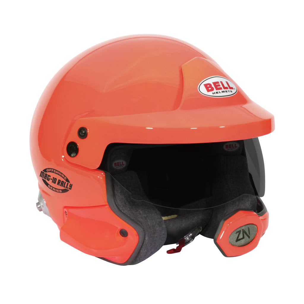 BELL 1346225 Powerboat Open-Face Helmet MAG-10 Rally Pro Offshore HANS, Orange, FIA 8859-2024 / SA2020, Size 58 (7 1/4) Photo-1