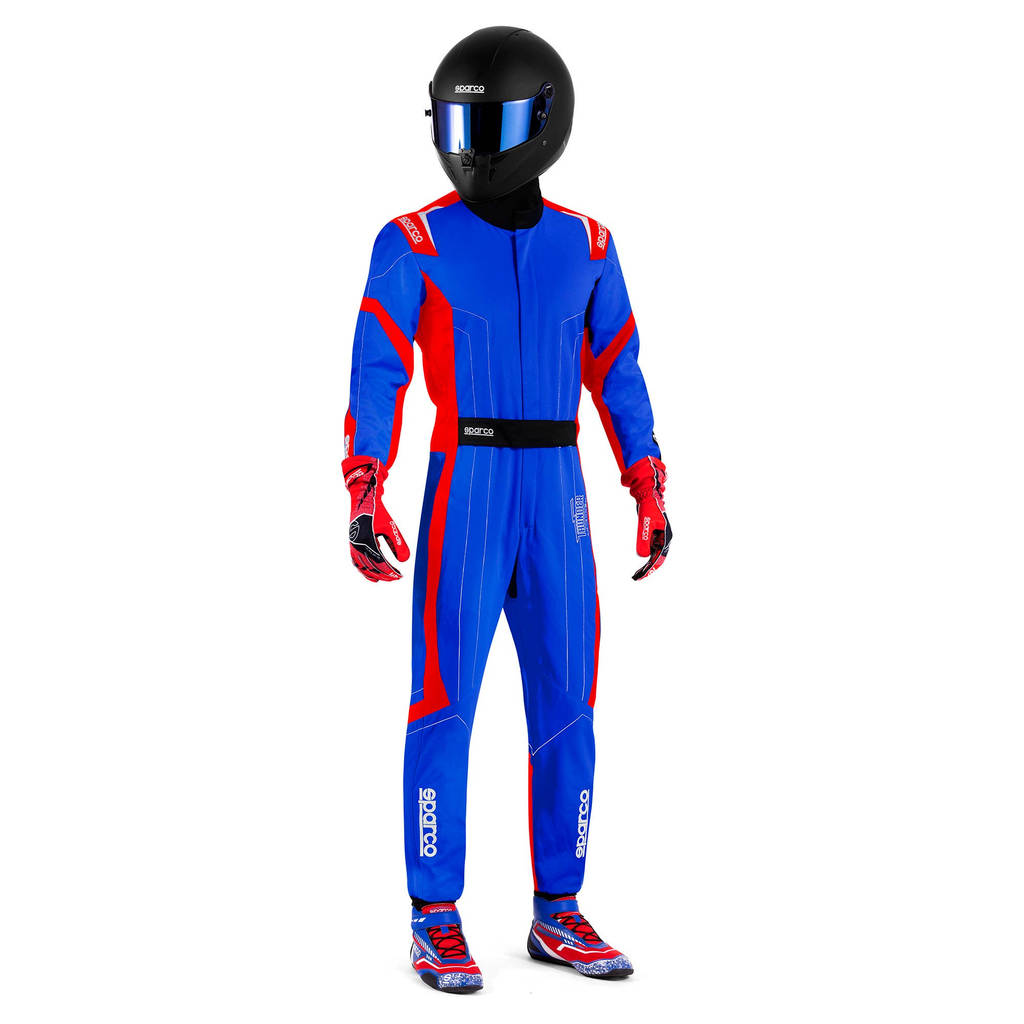 SPARCO BKS0010B0B2200S Karting Suit Thunder Advanced, Blue / Red, Size S Photo-0
