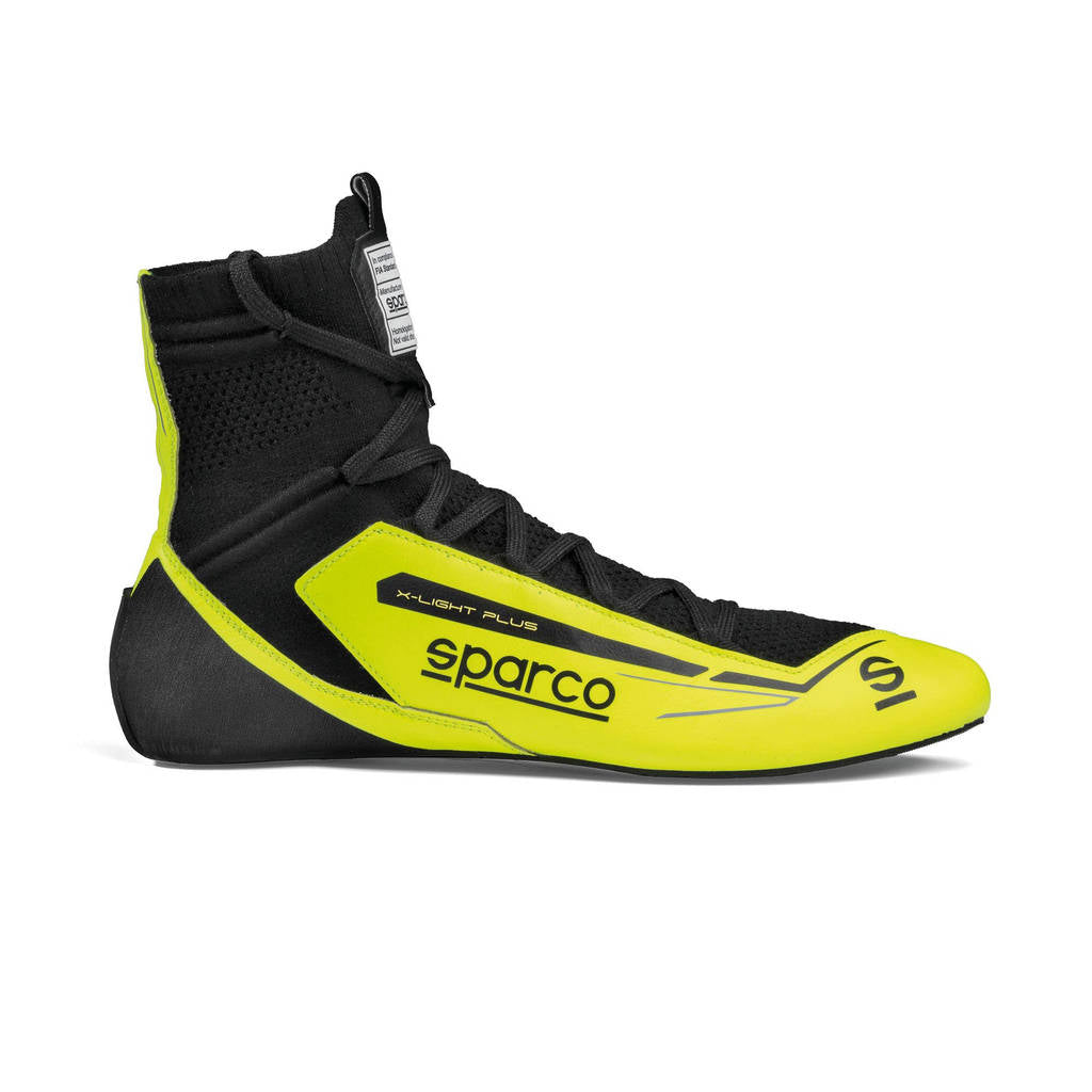 SPARCO BRB0003B0Y04043 Racing Shoes X-Light Plus, Fluo Yellow / Black, Size 43 Photo-1