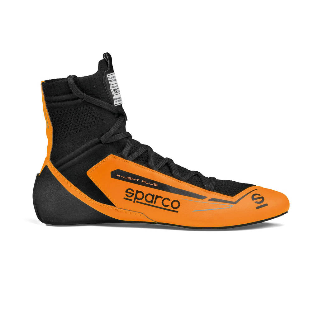 SPARCO BRB0003B0A04046 Racing Shoes X-Light Plus, Fluo Orange / Black, Size 46 Photo-1