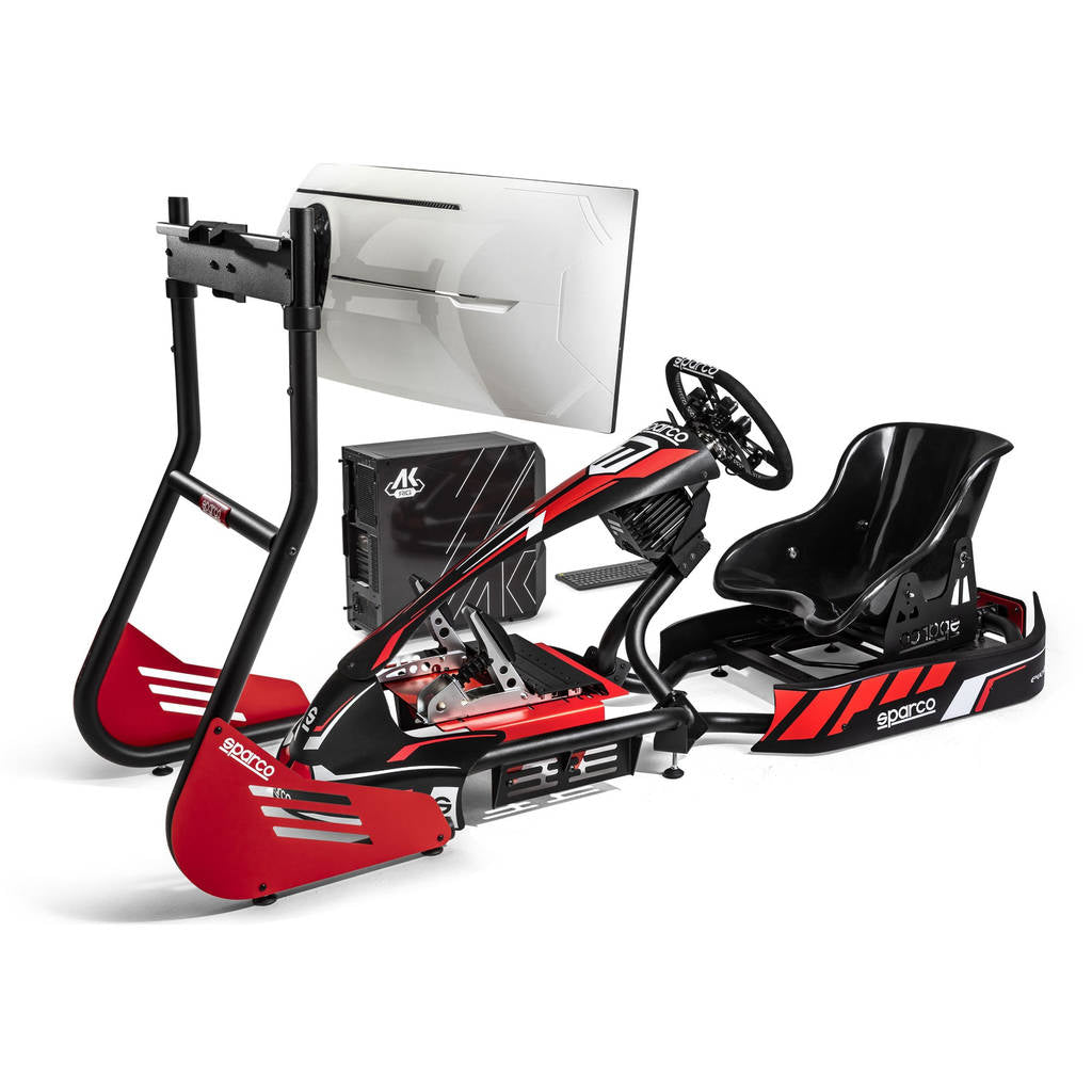 SPARCO BGD0005B0 Kart Driving Simulator Kart Rig Ii (kart Pro, Fanatec Sim Kit Pro, Kg345, PC, Keybord, Stand, Monitor) Photo-0