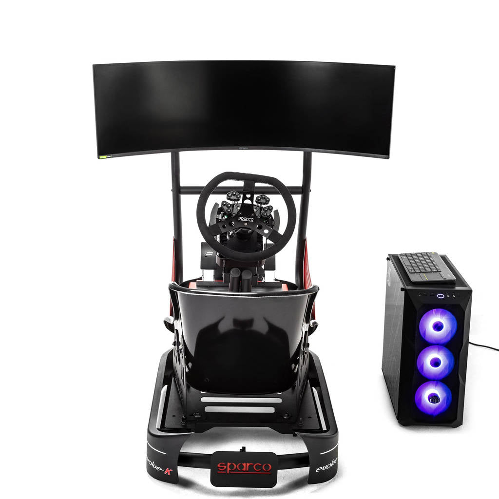 SPARCO BGD0005B0 Kart Driving Simulator Kart Rig Ii (kart Pro, Fanatec Sim Kit Pro, Kg345, PC, Keybord, Stand, Monitor) Photo-3