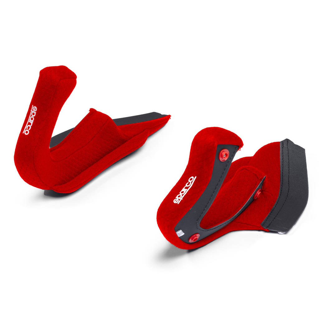 SPARCO BRA0011B0R010ML Cheek Padding for Flux RJ / RJ-I Helmet, Red, Size ML Photo-0