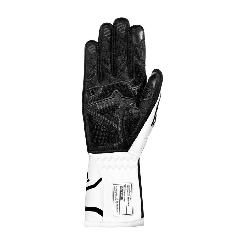 SPARCO BRG0001B0W08011 Racing Gloves Tide+, White / Black, Size 11 Photo-1