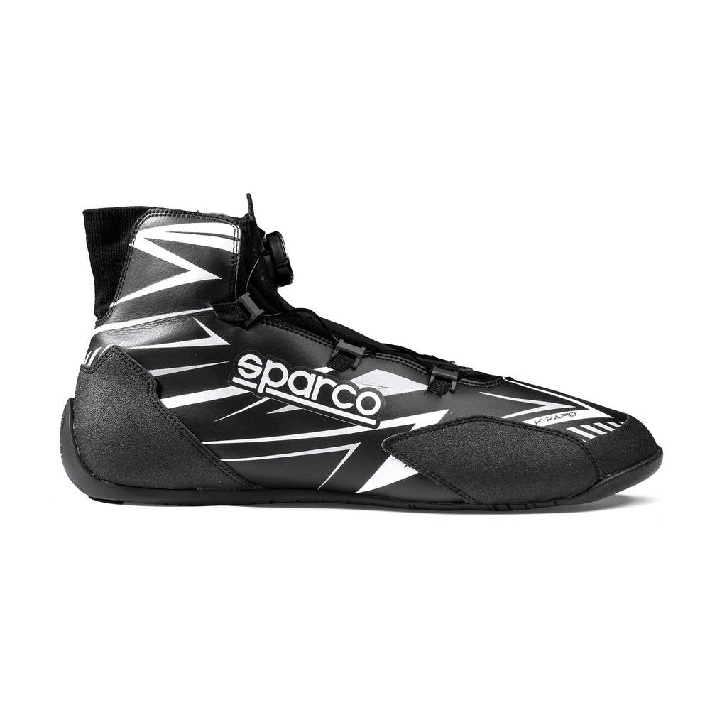 SPARCO BKB0002B0K06037 Karting Shoes K-Rapid Rotor, Black / White, Size 37 Photo-0
