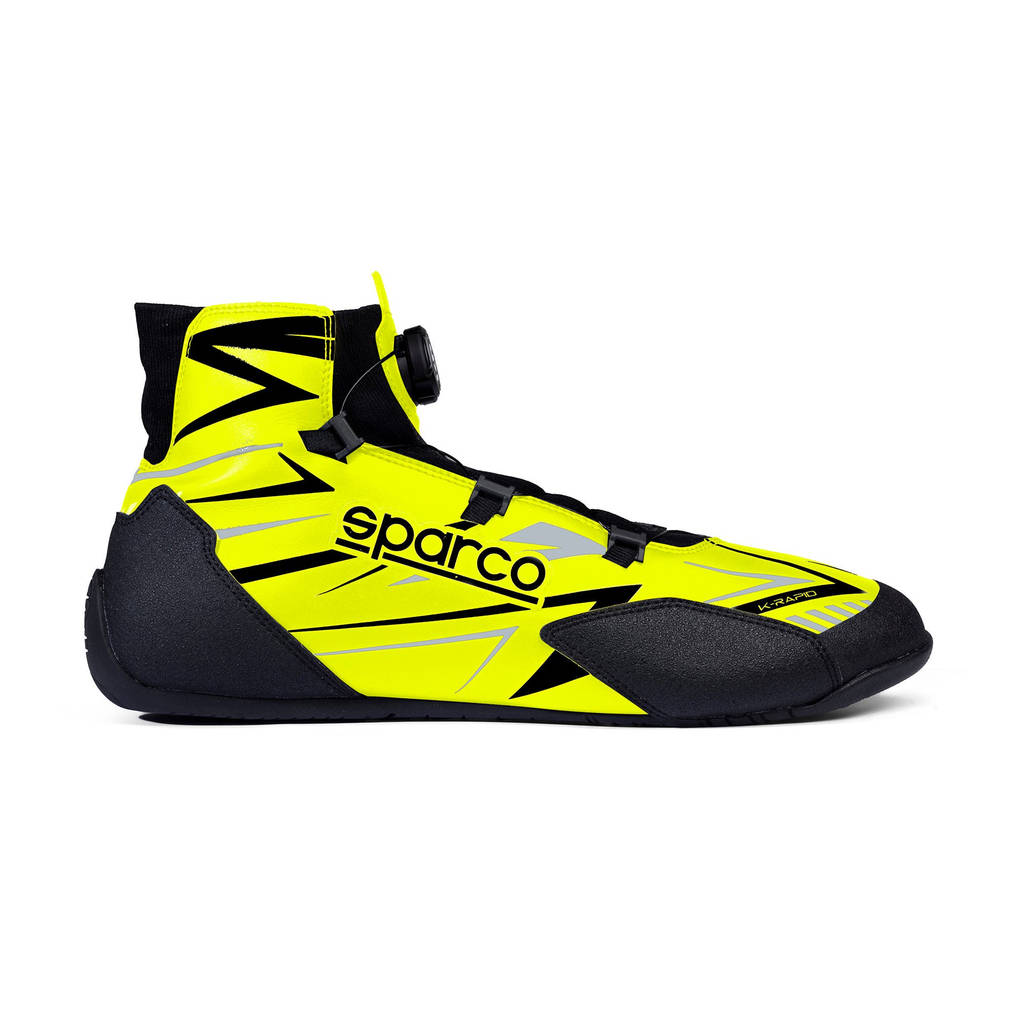 SPARCO BKB0002B0Y04046 Karting Shoes K-Rapid Rotor, Fluo Yellow / Black, Size 46 Photo-0