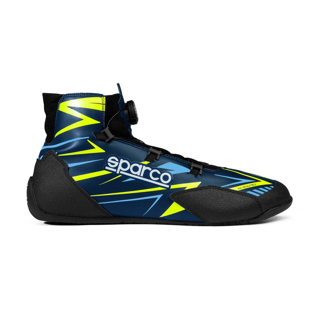 SPARCO BKB0002B0N23040 Karting Shoes K-Rapid Rotor, Marine Blue / Fluo Yellow, Size 40 Photo-0