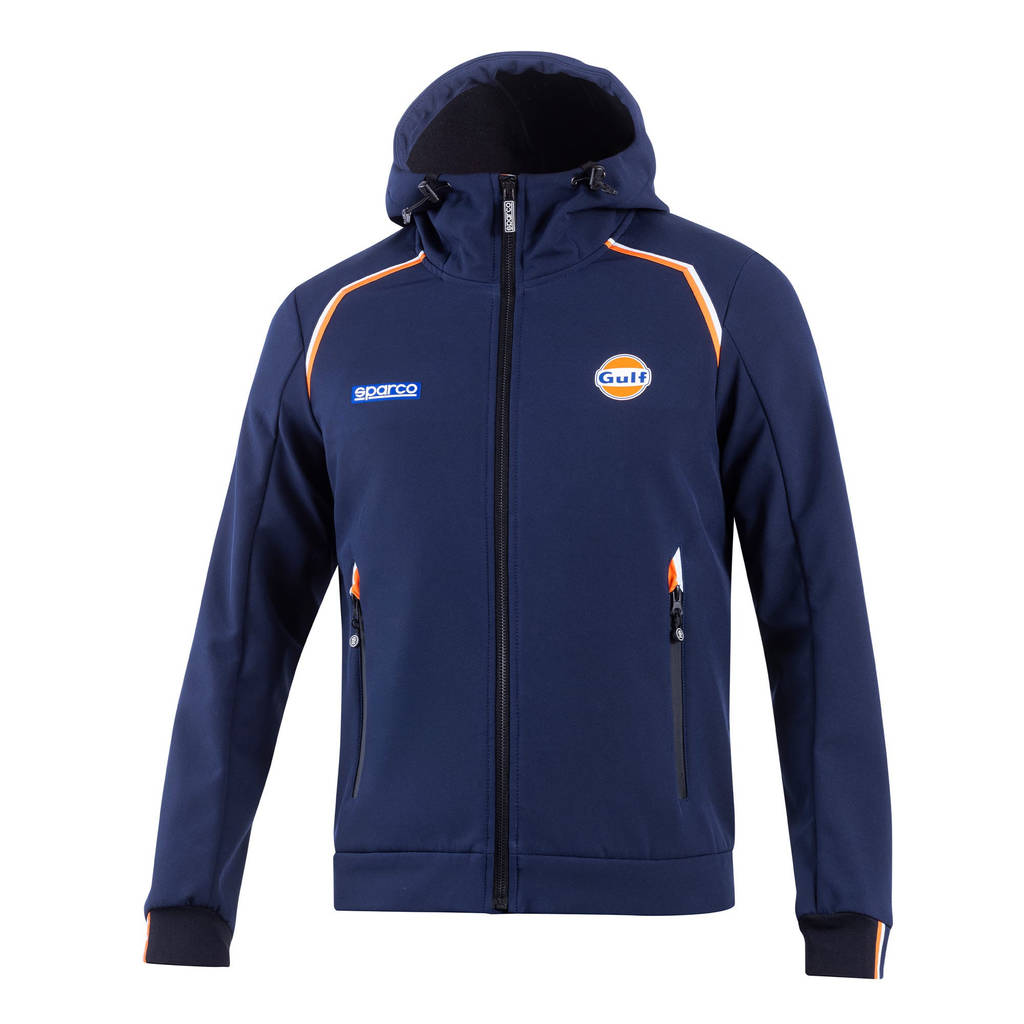 SPARCO BMJ0004S0N0200S Hooded Softshell Sparco-Gulf SL, Blue Marine, Size S Photo-0