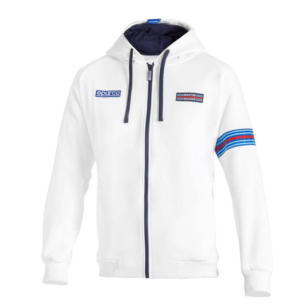 SPARCO BMF0013D0W0100S Hooded Full Zip Martini Racing My25, White, Size S Photo-0