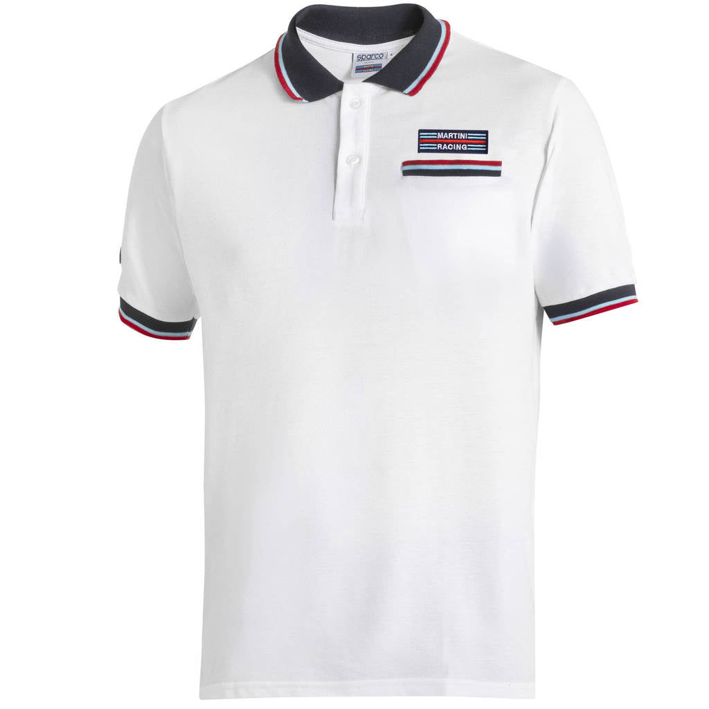 SPARCO BML0009D0W0100M Polo Martini Racing Pocket, White, Size M Photo-0