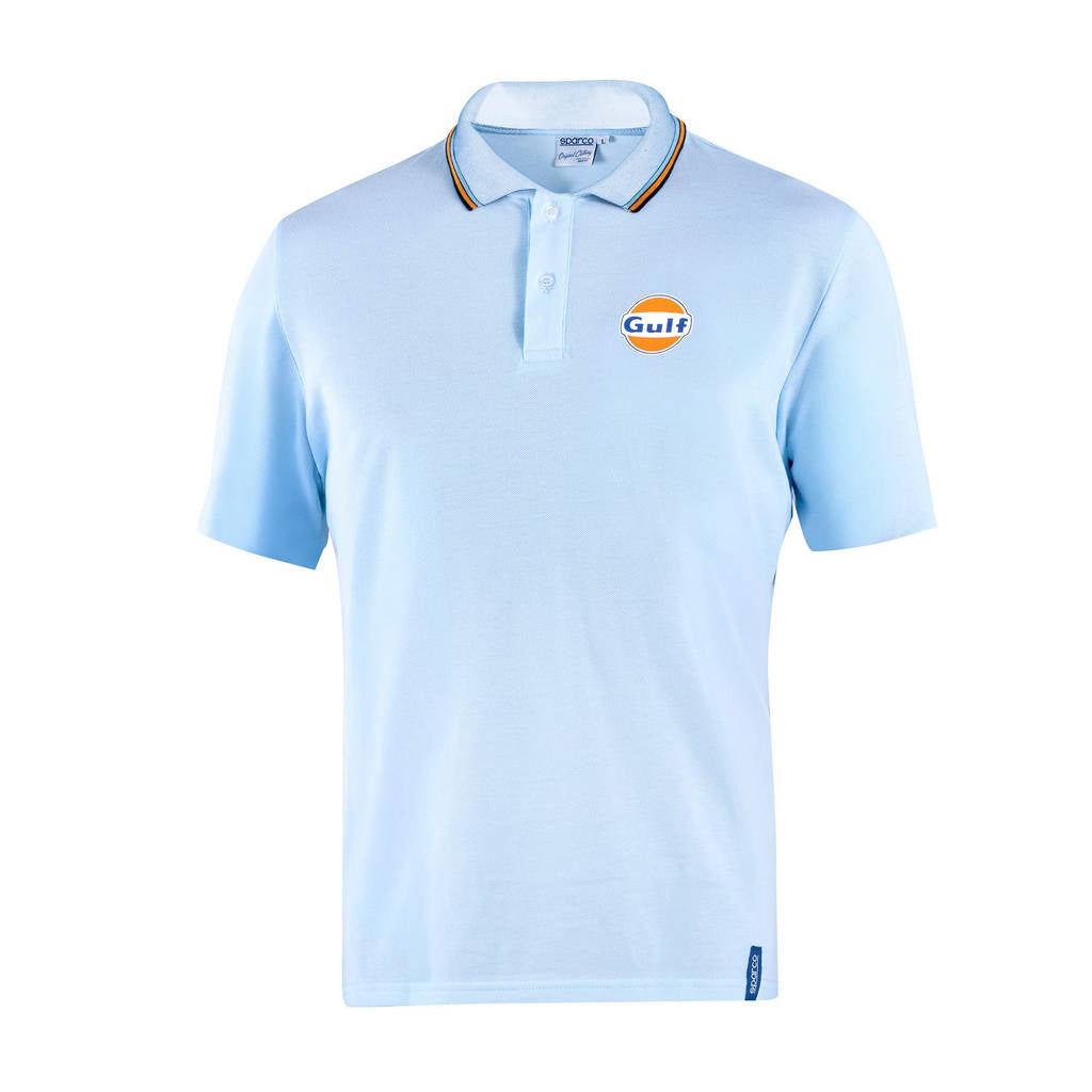 SPARCO BML0003S0C0100M Polo Piquet Sparco-Gulf, Celeste, Size M Photo-0